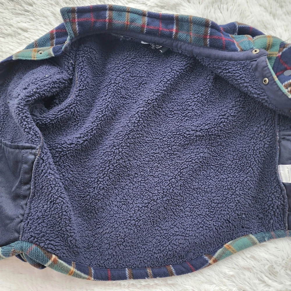 Members Mark Boys Plaid‎ Sherpa Lined Shacket